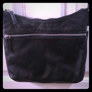 Margot black leather crossbody